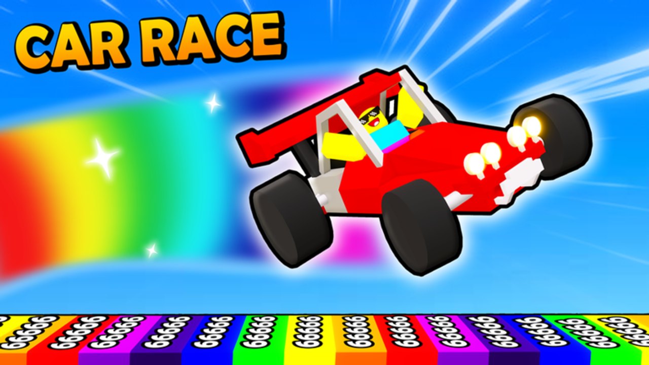 Miniature officielle de Collect Cars and Race : voiture rouge au-dessus de la piste arc-en-ciel